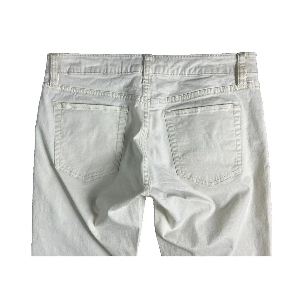 Denim & Supply Ralph Lauren Women's Off White Skinny Jeans w Zip Ankle  Size 28